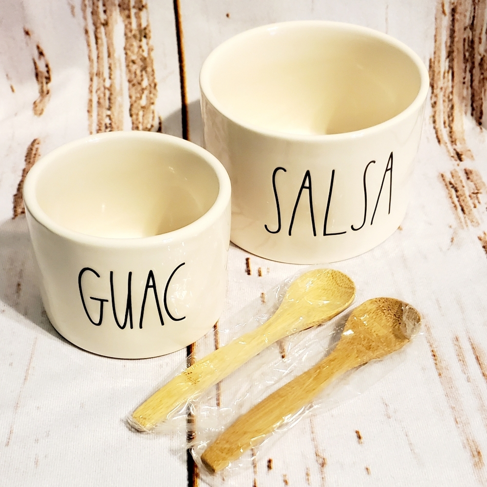 Rae Dunn Guac and Salsa Bowl Set NEW